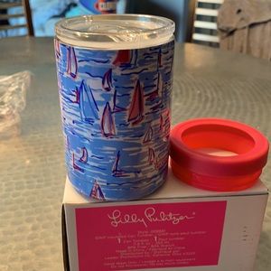 Lilly Pulitzer can cooler and tumbler